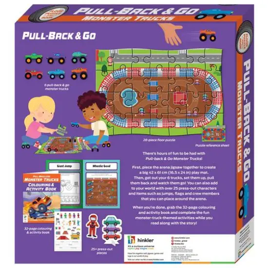 Hinkler Pull-Back and Go Monster Trucks Floor Puzzle {4}