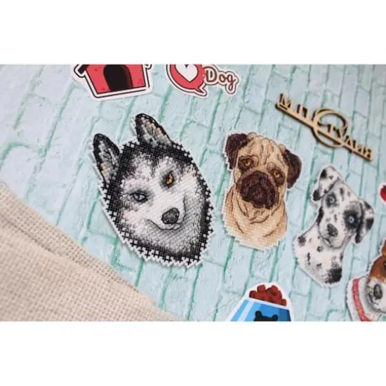 MP Studia Who Said Woof? Magnets Plastic Canvas Counted Cross Stitch Kit {6}