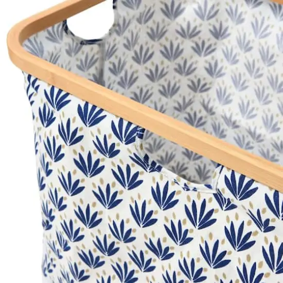 Household Essentials Krush Bamboo Rimmed Basket Blue {5}