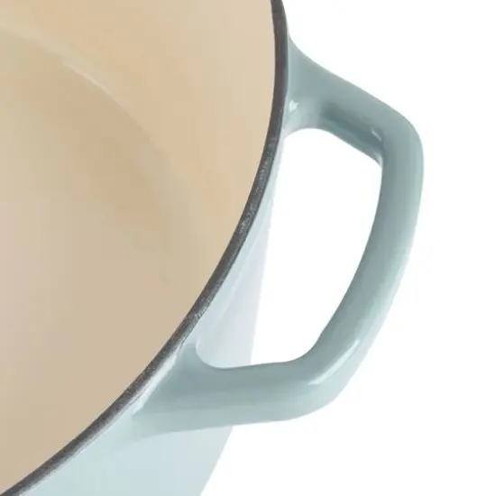 Spice By Tia Mowry Savory Saffron 6qt. Enameled Cast Iron Dutch Oven with Lid Mint {4}