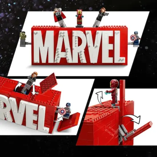 LEGO&reg; Marvel: MARVEL Logo & Minifigures Collectible, Buildable Set 76313 {8}