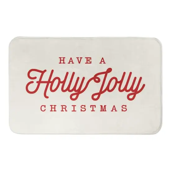 Holly Jolly Christmas Bath Mat {1}