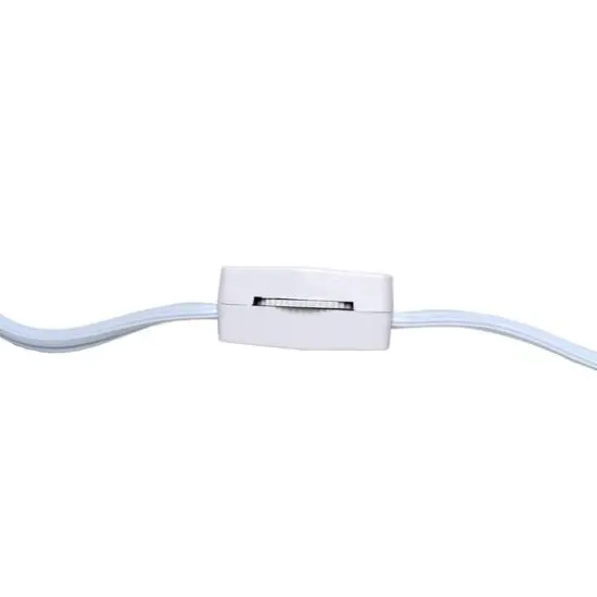 Simple Designs&trade; 12.5" Mini Chrome Table Lamp with Angled Fabric Shade White {10}