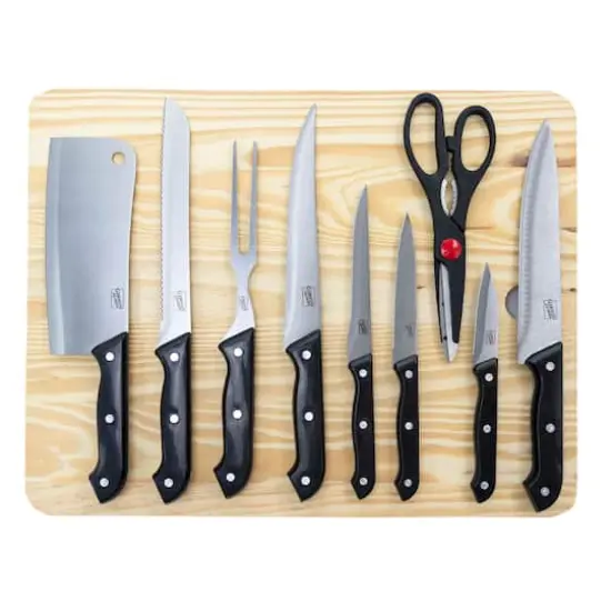 Gibson Home&reg; Wildcraft 10-Piece Cutlery Set with Wooden Cutting Board {1}