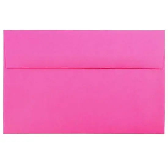 JAM Paper A10 Colored Invitation Envelopes, 50ct. Ultra Fuchsia Hot Pink {1}