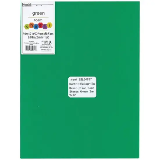 Essentials by Leisure Arts 9" x 12" Foam Sheets, 15ct. Royal Blue {2}