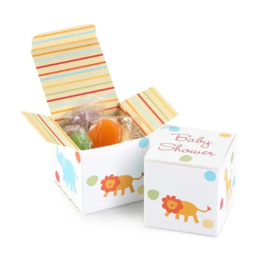 Hortense B. Hewitt Co. Jungle Animals Baby Shower Blank Favor Boxes, 25ct. {1}