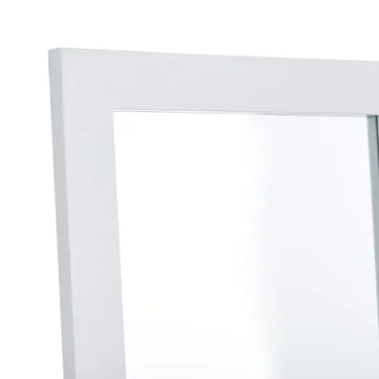 White Wood Contemporary Wall Mirror 24" x 42" {4}