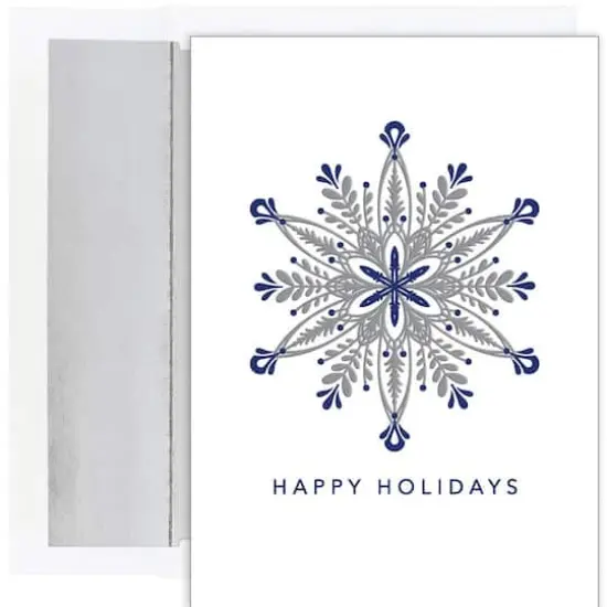 JAM Paper 5" x 7" Ornate Silver Snowflake Cards & Matching Envelopes Set, 18ct. {1}