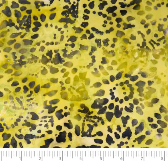 SINGER Batik Gold Leaves Cotton Fabric {1}