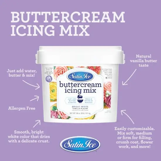 Satin Ice&reg; White Buttercream Frosting, 1lb. {5}