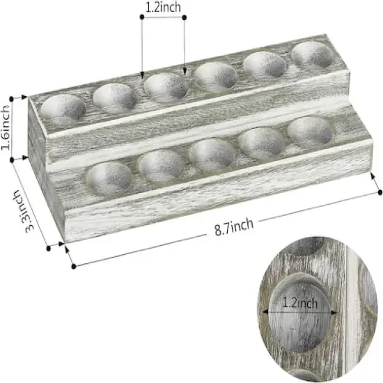 NEX™ Whitewash Essential Oils Storage Rack for 5, 10, 15, and 20mL Bottles, 2ct. {3}