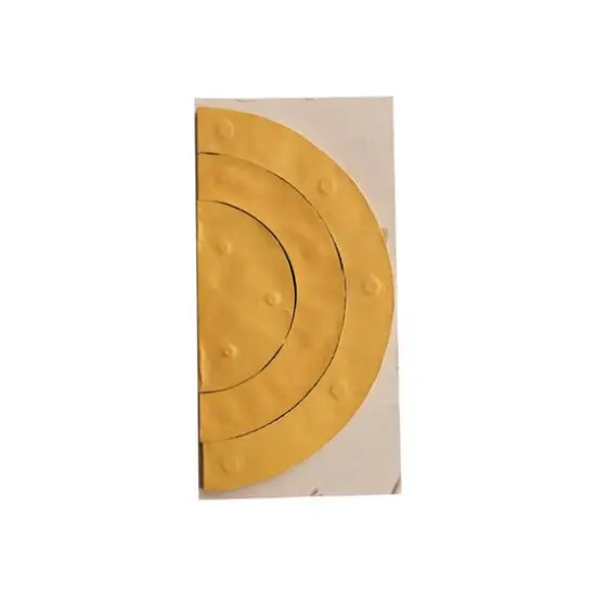 Hello Honey&reg; Round Paper Honeycomb Ornaments with Gold Glitter Set Brown {5}