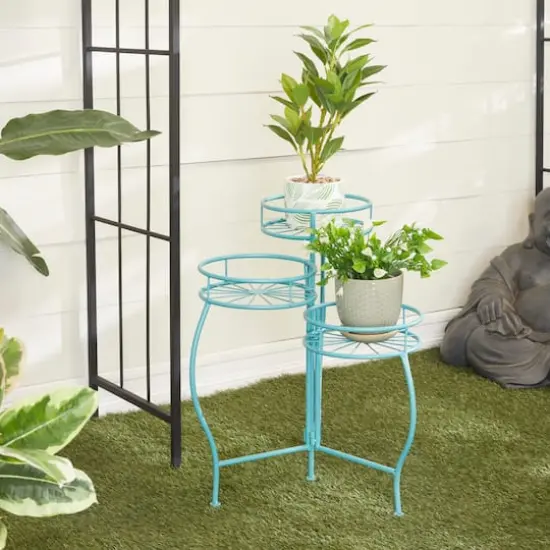 Blue Iron Transitional Plantstand, 21" x 19" x 18" {8}