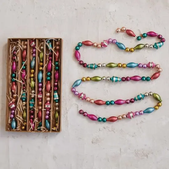 Hello Honey&reg; 6ft. Multicolor Glass Bead Garland in Kraft Box {3}