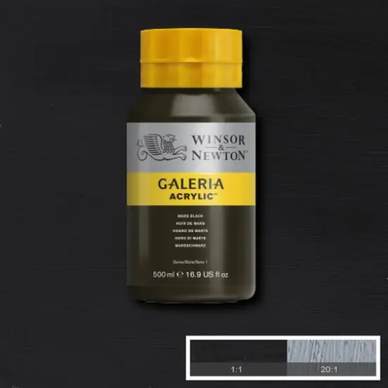 Winsor & Newton&trade; Galeria Acrylic&trade;, 500mL Mars Black {4}