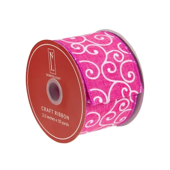 2.5" x 10yd. Swirl Wired Spring Craft Ribbon {4}