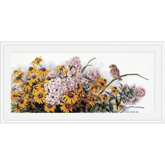 Merejka Black-Eyed Susans & Phlox Counted Cross Stitch Kit {1}