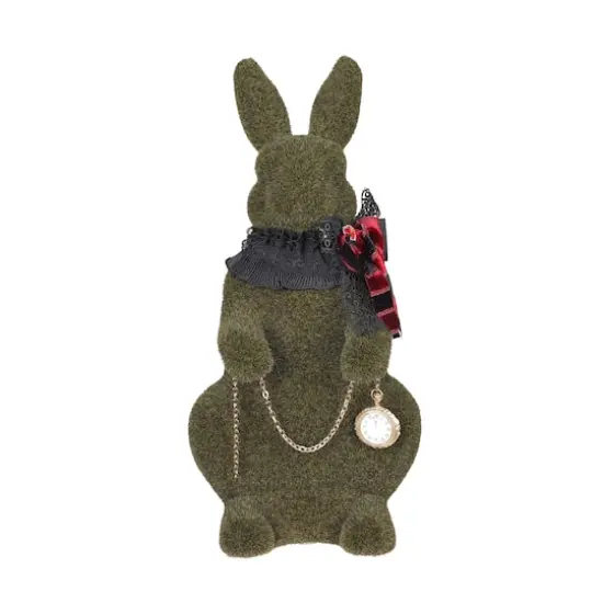 18" Faux Grass Tabletop Bunny with Scarf & Pocket Watch by Ashland&reg; {1}