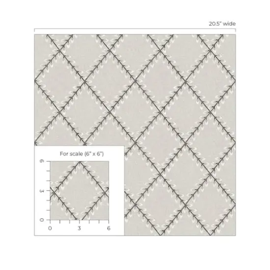 Surface Style Clover Lane Peel & Stick Wallpaper Smoke {5}