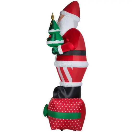 Airblown&reg; 10ft. Christmas Inflatable Luxe Santa on Gift Box {4}