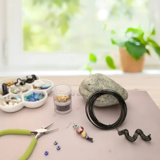 The Beadsmith® Wire Elements™ 18 Gauge Tarnish Resistant Half Round Soft Temper Wire, 7yd. Black {4}