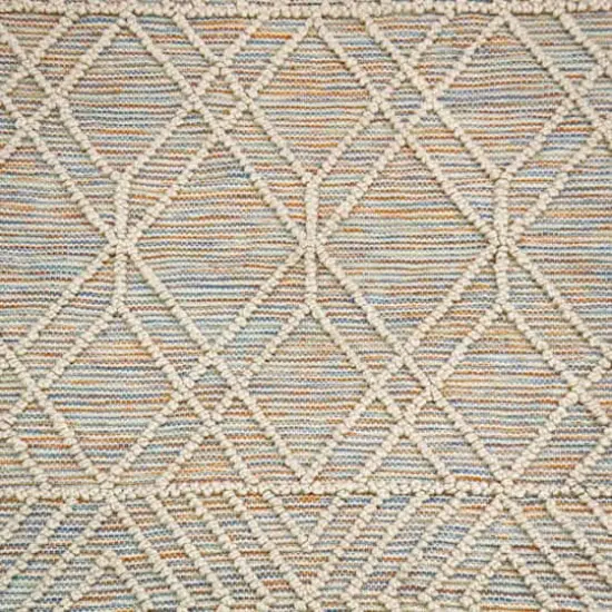 National Outdoor Living&reg; Hand Woven Outdoor Rug Cloud Blue {4}
