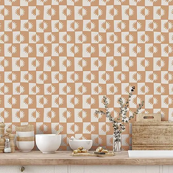 Elana Gabrielle Sunrise Peel & Stick Wallpaper Papaya {5}