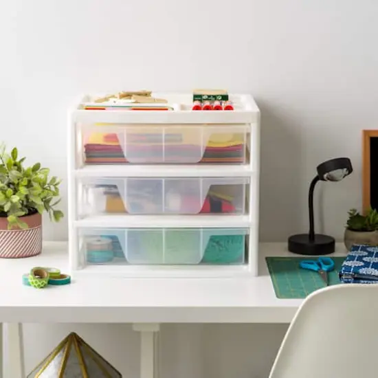 IRIS 13" Clear Tabletop Storage Drawers {7}