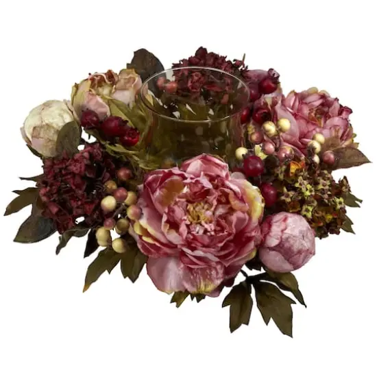 6.5" Peony & Hydrangea Candelabrum {3}