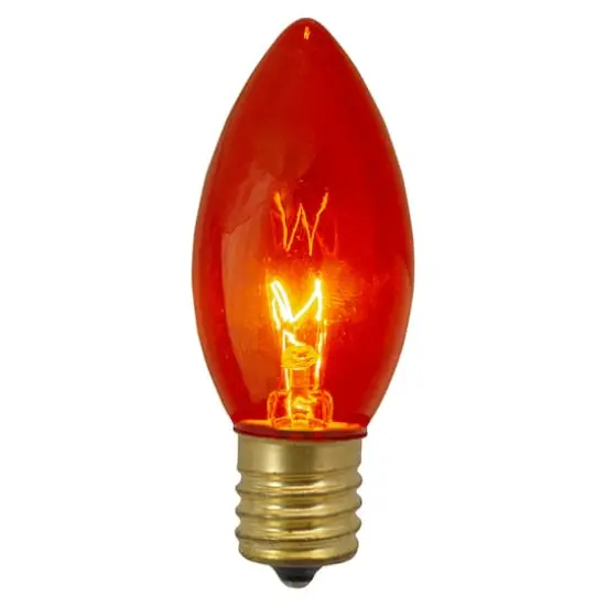 4ct. Transparent Orange C9 Replacement Christmas Bulbs {1}