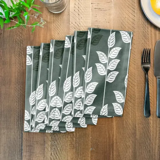 Geometric Nature Pattern 10" x 10" Cotton Twill Napkin {4}