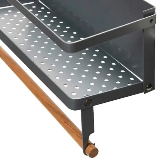 Household Essentials 12" Metal Spice Rack with Paper Towel Holder Gray {8}