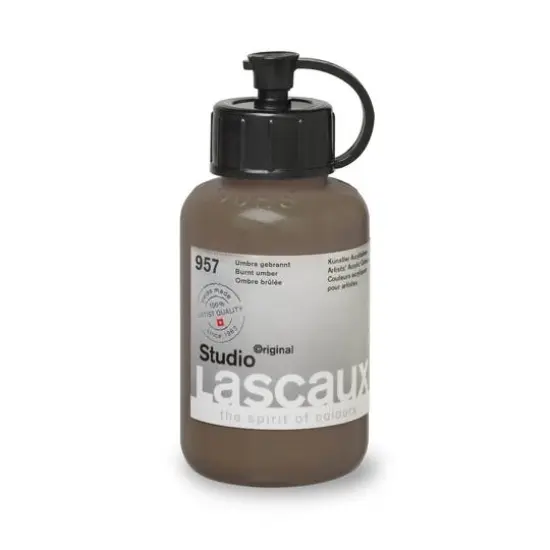 Lascaux Studio Acrylic Paint, 85mL 957 Burnt Umber {4}