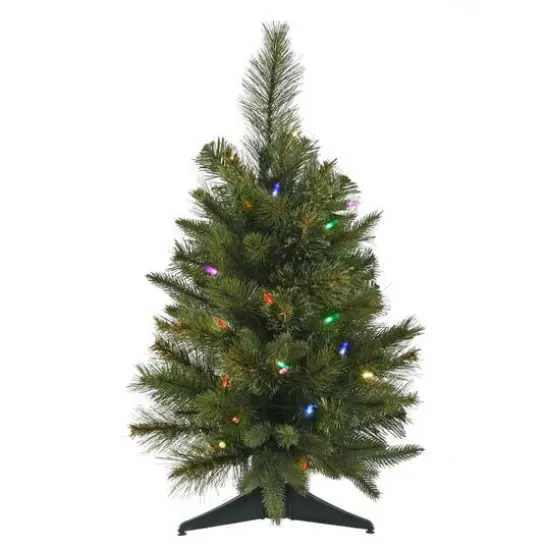 2ft. Pre-Lit Cashmere Pine Artificial Christmas Tree, Multicolor LED Lights {1}