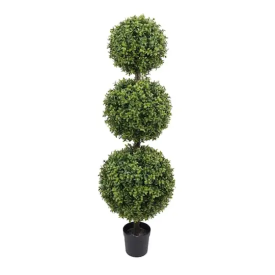 GreenSmart Dekor 4ft. Faux Boxwood Sphere Topiary Tree {1}