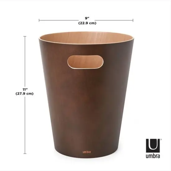 Umbra 2gal. Woodrow Trash Can Espresso {7}