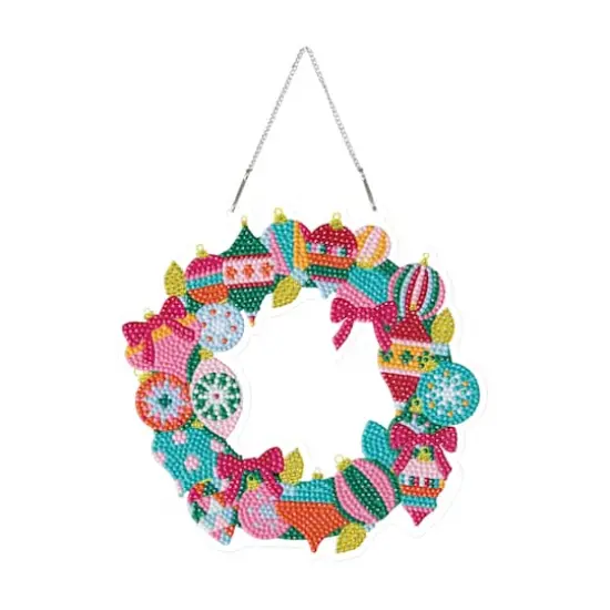 8" Ornament Wreath Diamond Art Kit by Make Market&reg; {1}