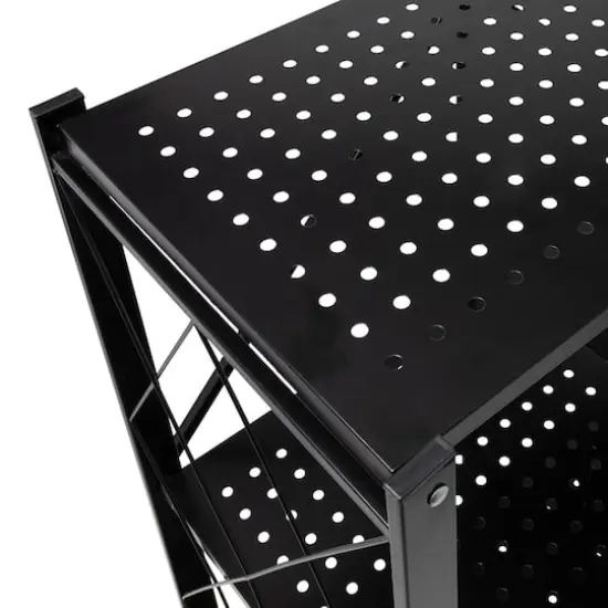 Honey Can Do Black Collapsible 4-Tier Metal Shelf {7}
