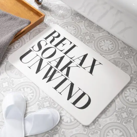 FloorPops Relax Soak Unwind Non-Slip Bath Mat {3}