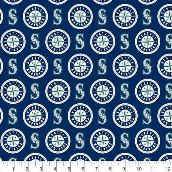 MLB Seattle Mariners Cotton Fabric {3}