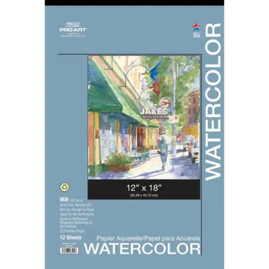 Pro Art&reg; 90lb. Taped Watercolor Pad {1}