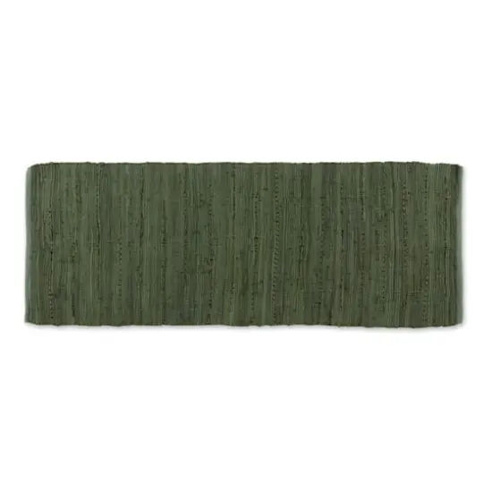 DII&reg; Olive Green Rag Rug, 2ft. x 6ft. {1}