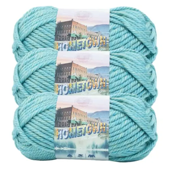 3 Pack Lion Brand&reg; Hometown Variegates Yarn Reseda Dojo {1}