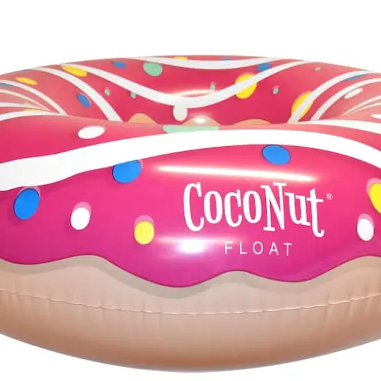 CocoNut Float 4ft. Pink Sprinkled & Glazed Donut Pool Float {4}