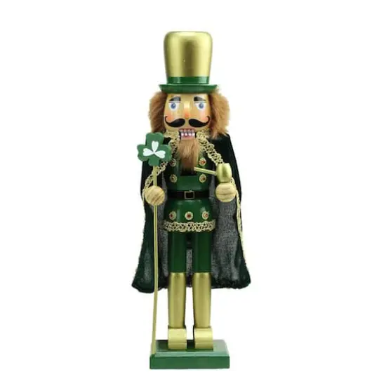 15" Green & Gold Luck of the Irish Christmas Nutcracker {1}