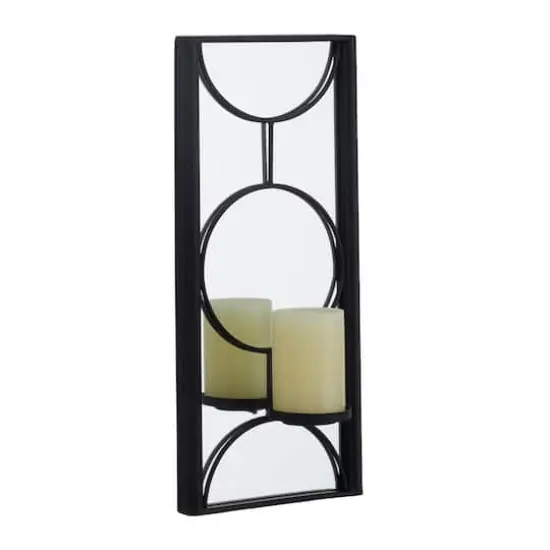 CosmoLiving by Cosmopolitan Black Metal Modern Wall Sconce {1}
