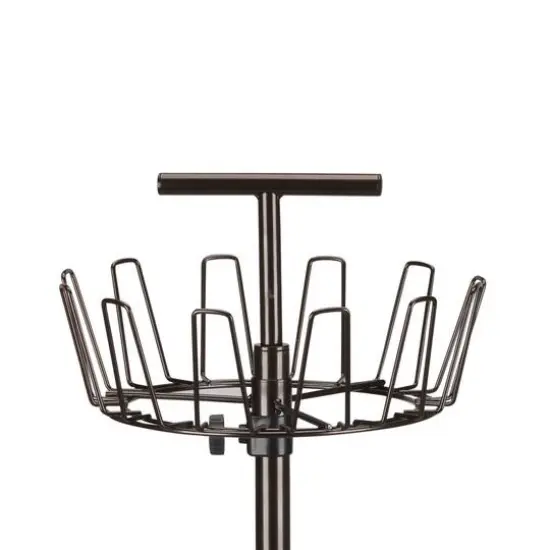 Household Essentials 38" Brown 3-Tier Revolving Shoe Tree {5}