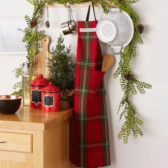 DII&reg; Vintage Holiday Tartan Chef Apron {10}