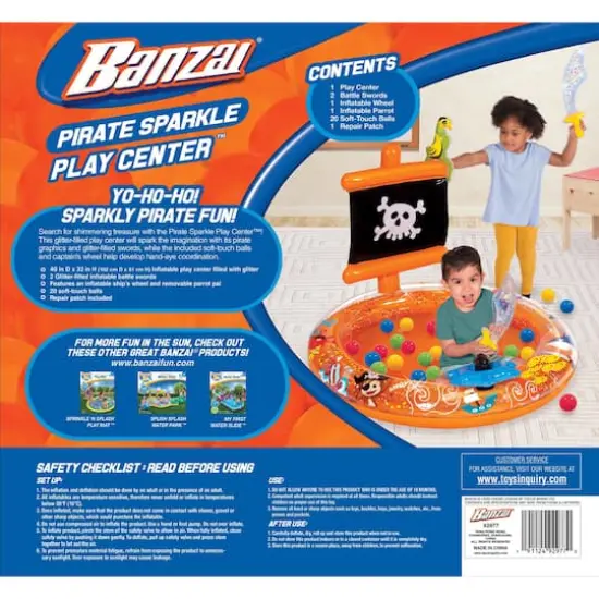 Banzai Pirate Sparkle Play Center Ball Pit With 20 Balls {5}